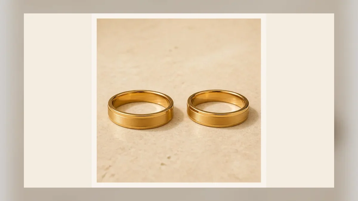 Alianças em composição editorial para as Bodas de Aço, 11 anos