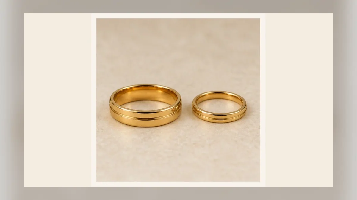 Alianças em composição editorial para as Bodas de Safira, 16 anos