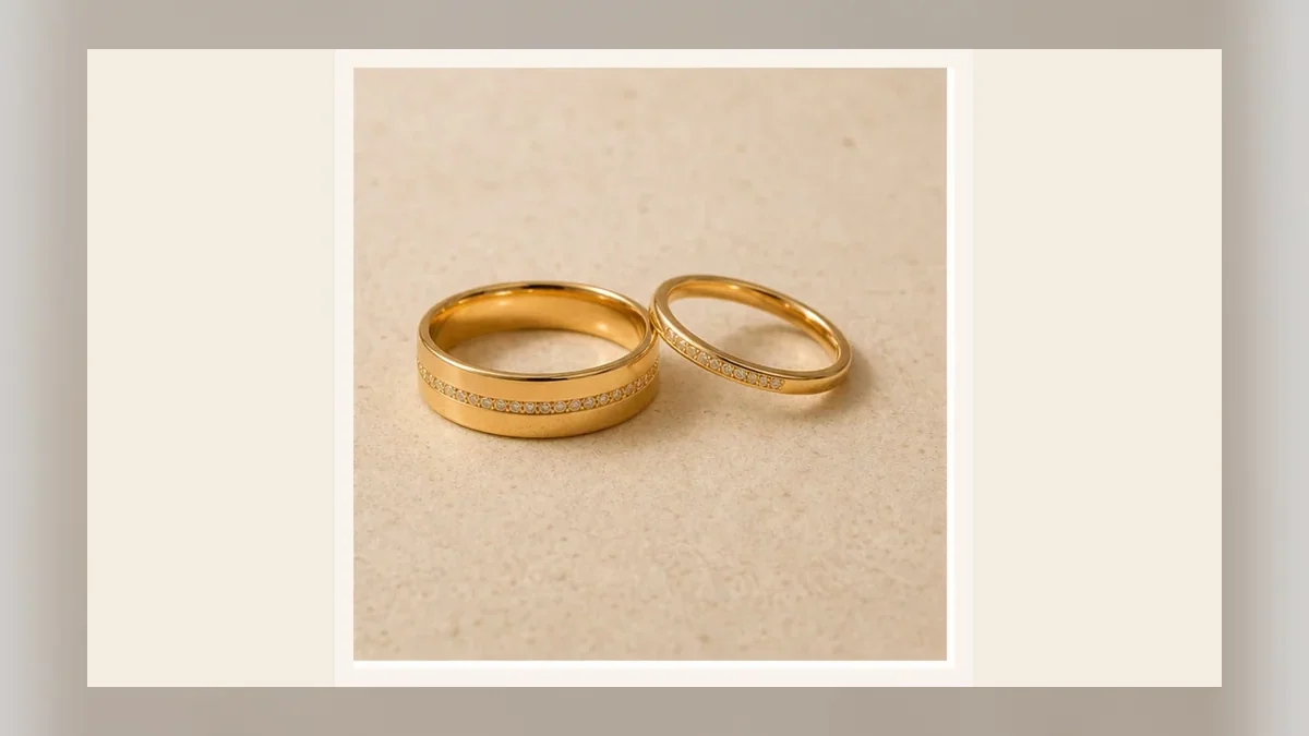 Alianças em composição editorial para as Bodas de Granito, 48 anos